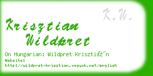 krisztian wildpret business card